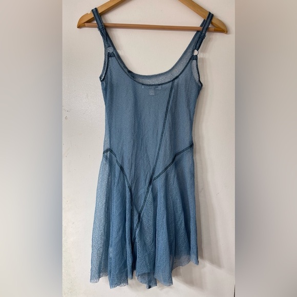 Urban Outfitters Blue Sheer Slip Dress - Picture 3 of 3
